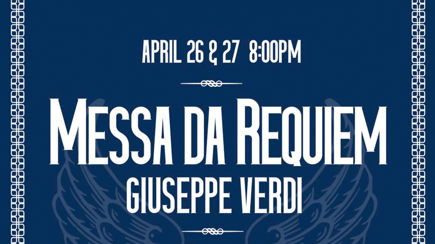Graphic image for Verdi's Requiem being performed April 26 and 27